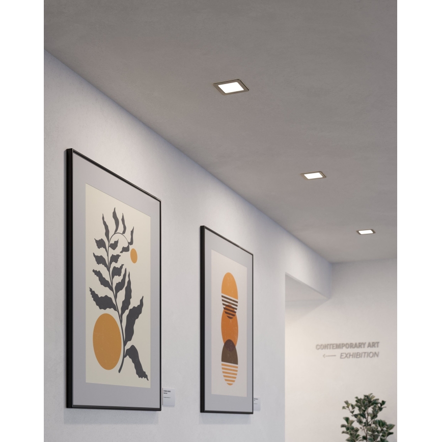 Eglo - Corp de iluminat LED încastrat, 5,5 W, 230 V, 11,7 x 11,7 cm