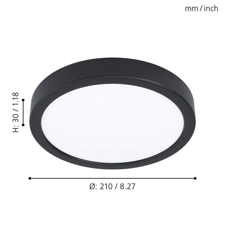 Eglo - Plafonieră LED, 16,5 W, 230 V, diametru 21 cm