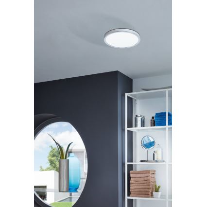 Eglo - Plafonieră LED pentru baie, 20 W, 230 V, IP44, Ø 28,5 cm