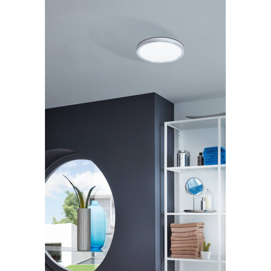 Eglo - Plafonieră LED pentru baie, 20 W, 230 V, IP44, Ø 28,5 cm