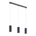 Eglo 99286 - Pendul suspendat pe cablu PINTO TEXTIL, 3xE27/16W/230V
