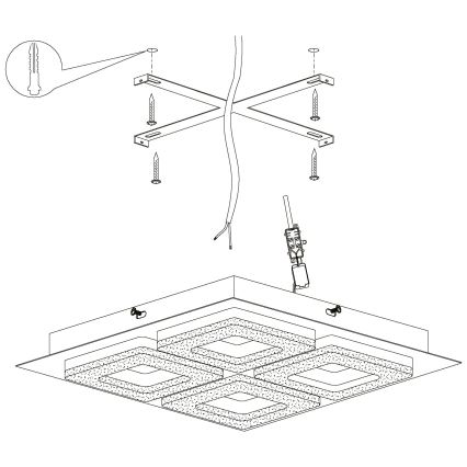 Eglo 99326 - Plafonieră LED FRADELO 4xLED/4W/230V