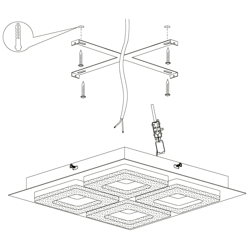 Eglo 99326 - Plafonieră LED FRADELO 4xLED/4W/230V
