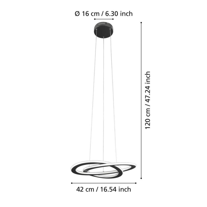 Eglo 99396 - Corp de iluminat suspendat pe cablu ROLIMARE LED/35W/230V