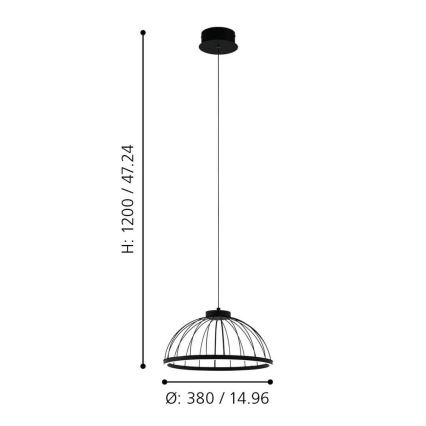Eglo - Lustră LED pe cablu LED/22W/230V
