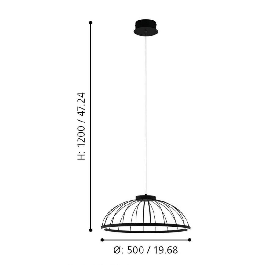 Eglo - Lustră LED pe cablu LED/27W/230V