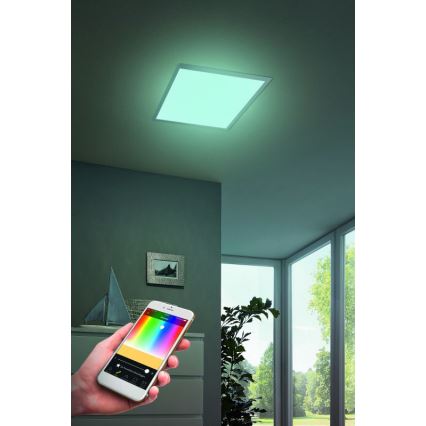 Eglo - Plafonieră LED RGB dimmabilă SALOBRENA-C LED/16W/230V 30x30 cm + telecomandă