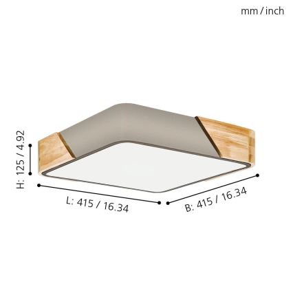 Eglo - Plafonieră 2xE27/28W/230V