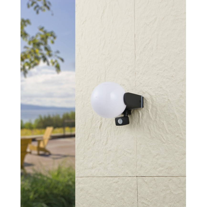 Eglo 99573 - Aplica de exterior cu senzor RUBIO 1xE27/15W/230V IP44