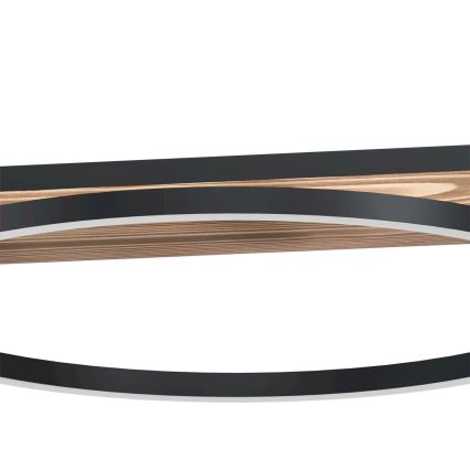 Eglo - Lustră LED dimabilă suspendată pe cablu, 2xLED/12,5W/230V+LED/15,5W, 3000K, maro/negru