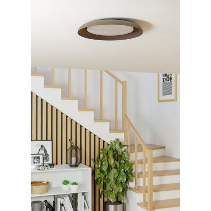 Eglo 99704 - Plafonieră LED PENJAMO, 17,1 W, 230 V, maro