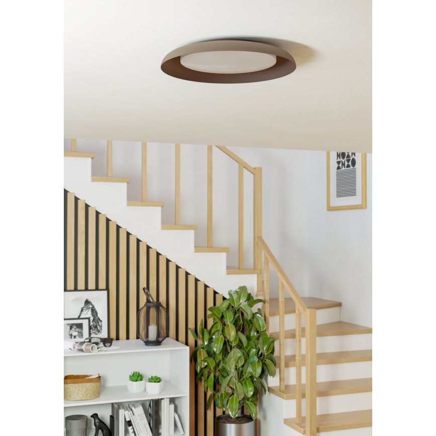 Eglo 99704 - Plafonieră LED PENJAMO, 17,1 W, 230 V, maro
