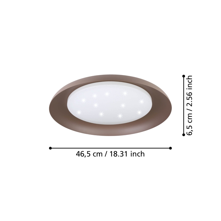 Eglo 99704 - Plafonieră LED PENJAMO, 17,1 W, 230 V, maro