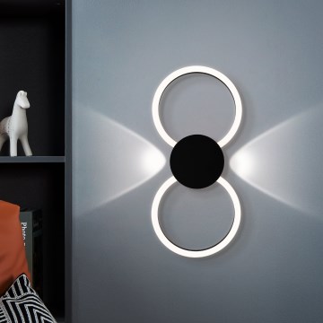 Eglo - Aplică de perete LED/20W/230V + LED/0,91W, negru