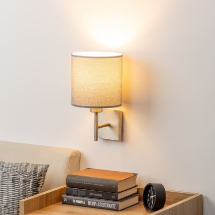 Eglo - Aplica de perete LED TUNJA, 1 x E27, 60W, 230V, crom mat/gri