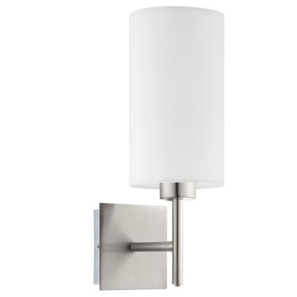 Eglo - Aplică de perete LED TUNJA 1xE27/60W/230V crom mat/alb