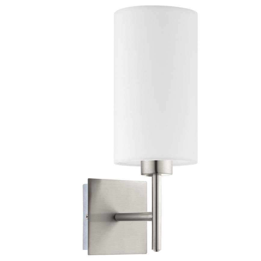 Eglo - Aplică de perete LED TUNJA 1xE27/60W/230V crom mat/alb