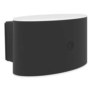 Eglo - Aplica LED de exterior reîncărcabilă, reglabilă, cu control tactil LED/5W/5V 2000 mAh 3000/4000/6500K IP44, negru