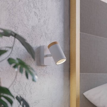 Eglo - Aplică spot de perete pentru baie 1xGU10/3W/230V IP44 alb/bej