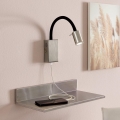 Eglo - Aplica spot LED de perete cu încărcător USB, 3,5W, 230V, crom mat
