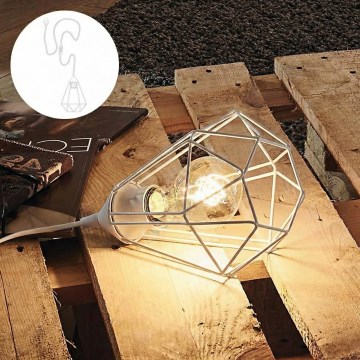 Eglo BYRON 79085 - Lampă de masă cu priză, 1xE27/40W/230V, albă