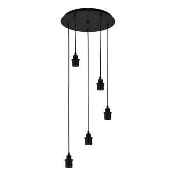 Eglo - Cablu de alimentare WRINGTON 5xE27/60W/230V negru