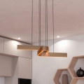 Eglo - Candelabru LED RGBW reglabil, suspendat pe cablu, 2xLED/18W/230V, cupru/negru