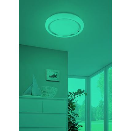 Eglo 33254 - Plafonieră LED RGBW dimmabilă CAPASSO-C LED/17W/230V 2700-6500K Ø 34 cm