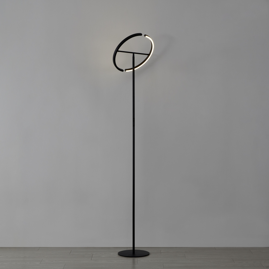 Eglo - Lampă de podea LED reglabilă 2xLED/8,8W/230V neagră