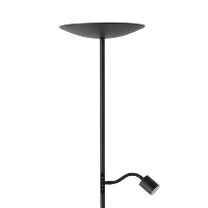 Eglo - Lampă de podea LED reglabilă, LED/26,5W/230V + LED/4W, neagră