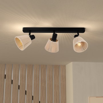 Eglo - Corp de iluminat cu spoturi 3xE14/40W/230V bej/negru