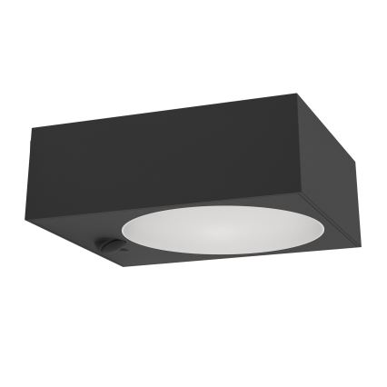 Eglo - Lampă solară LED cu senzor LED/6,5W/3,7V 2000 mAh neagră