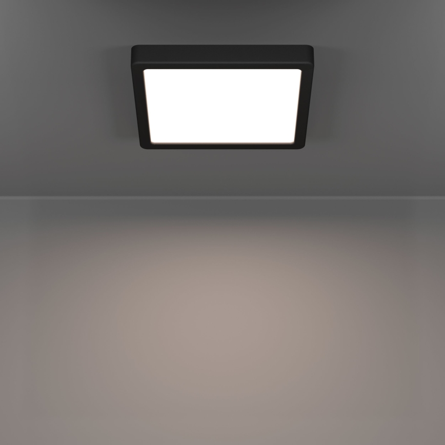 Eglo - Plafonieră LED/10,5W/230V 2700/4000/6500K 22x22cm neagră