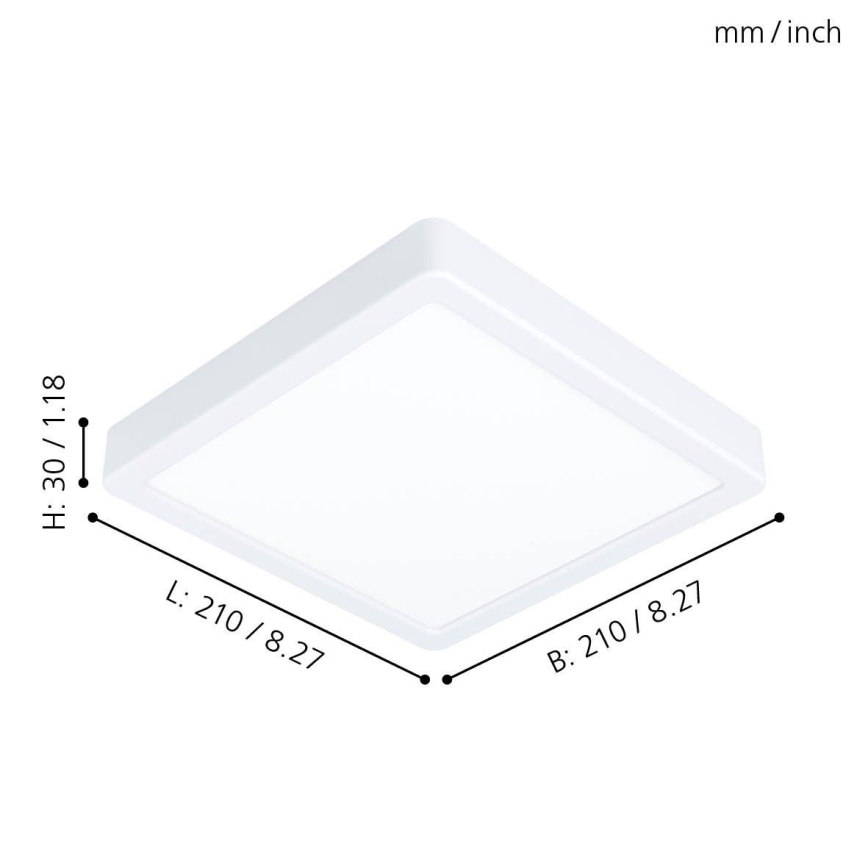 Eglo - Plafonieră LED/16,5W/230V 21x21 cm