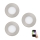 Eglo FUEVA-C - Set 3x spot încastrat LED RGB, reglabil, 3W, 230V, Ø 8,5 cm