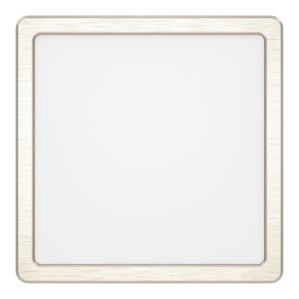 Eglo - Plafonieră LED RGBW pentru baie, dimmabilă, 10,5 W, 230 V, 2700–6500 K, 22 x 22 cm, IP44, crom mat