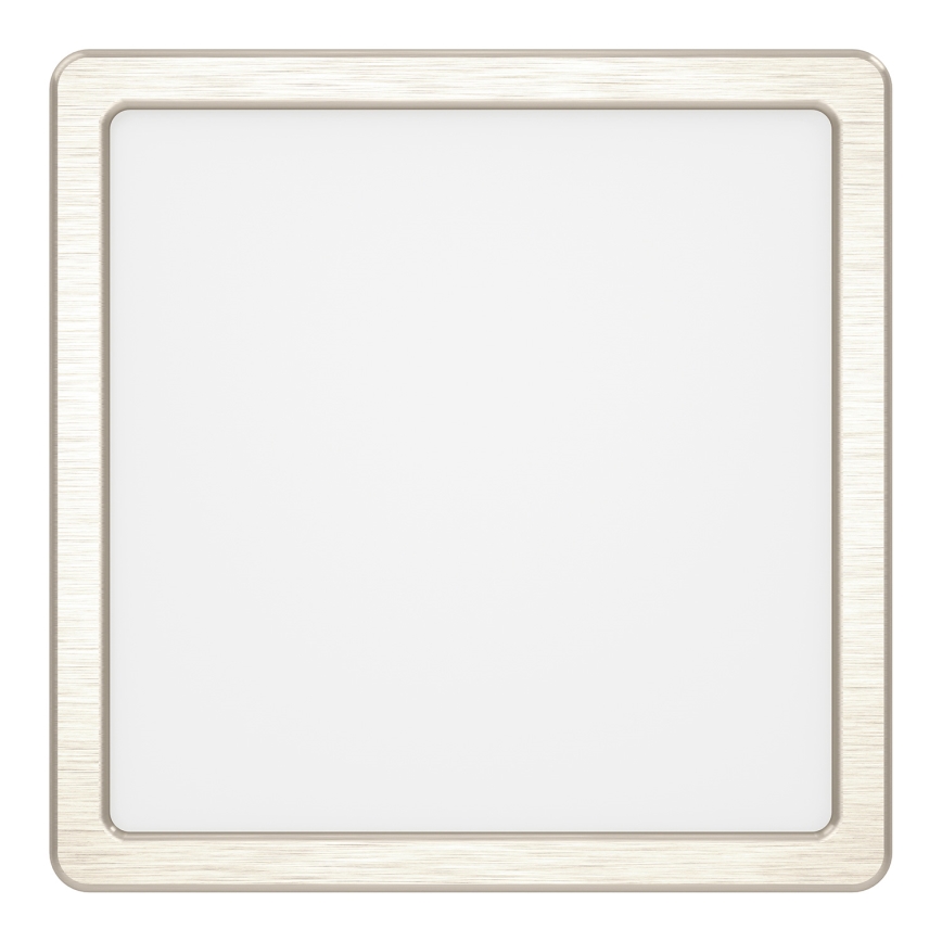 Eglo - Plafonieră LED RGBW pentru baie, dimmabilă, 10,5 W, 230 V, 2700–6500 K, 22 x 22 cm, IP44, crom mat