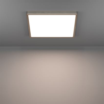 Eglo - Plafonieră LED RGBW dimmerabilă pentru baie, 17,8 W, 230 V, 2700-6500 K, 39x39 cm, IP44, crom mat