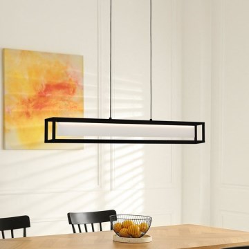 Eglo GUALAJO 39629 - Lampă suspendată LED dimabilă pe cablu, LED/27W/230V, neagră