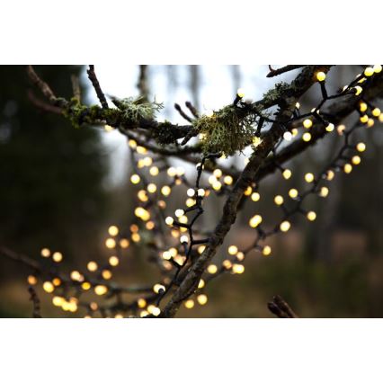 Eglo - Șir luminos LED exterior pentru Crăciun, 700 LED, 8 funcții, 19m, IP44, alb cald