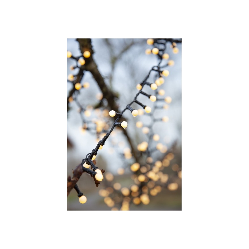 Eglo - Șir luminos LED exterior pentru Crăciun, 700 LED, 8 funcții, 19m, IP44, alb cald