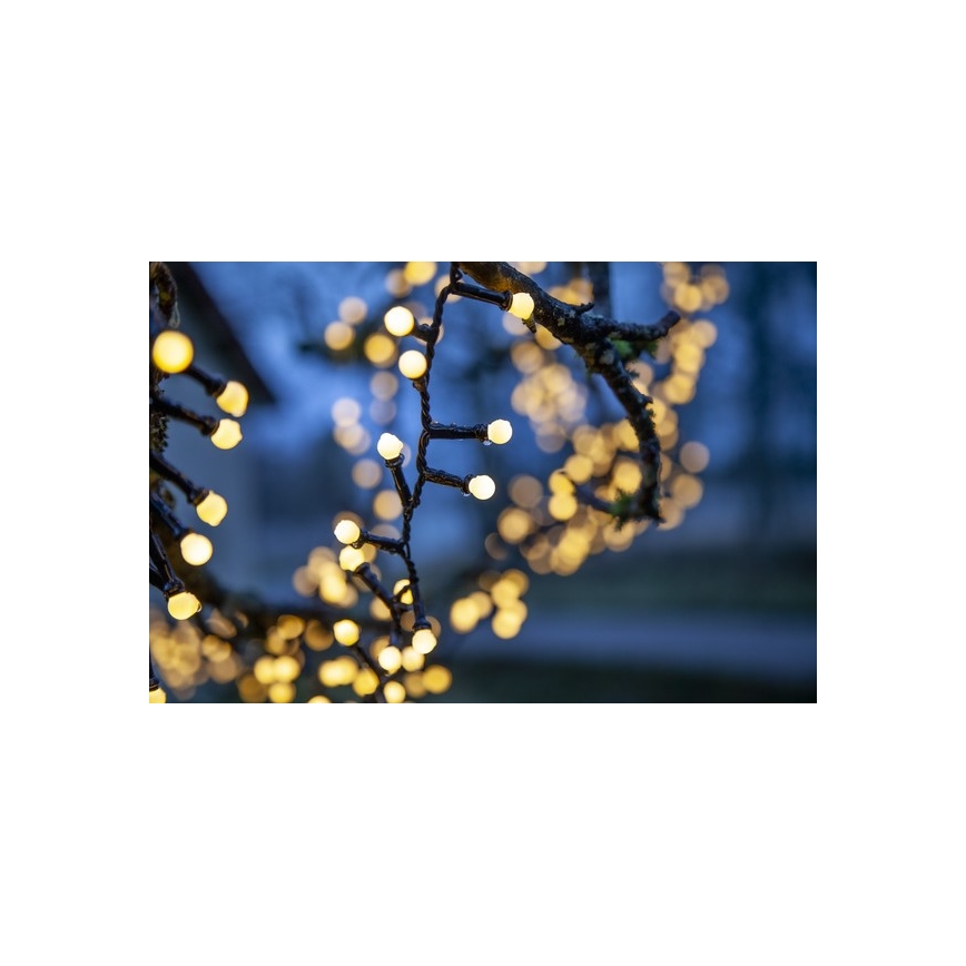 Eglo - Șir luminos LED exterior pentru Crăciun, 700 LED, 8 funcții, 19m, IP44, alb cald