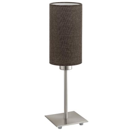 Eglo - Lampă de birou LED TUNJA 1xE27/60W/230V 26,5 cm crom mat/maro