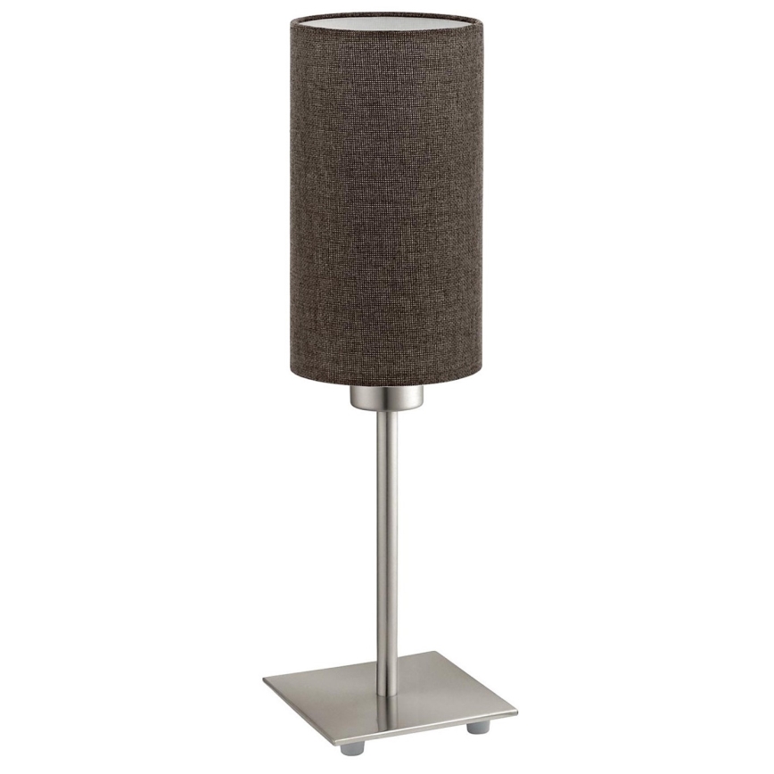 Eglo - Lampă de birou LED TUNJA 1xE27/60W/230V 26,5 cm crom mat/maro