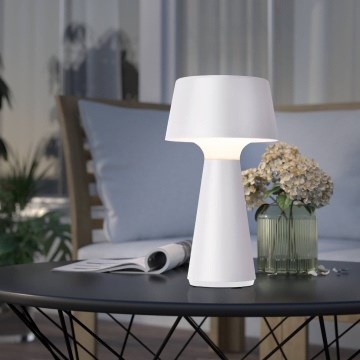 Eglo - Lampă de masă LED reîncărcabilă pentru exterior, dimabilă, LED/3W/5V, 2200/3000/4000K, 2000 mAh, IP44, albă