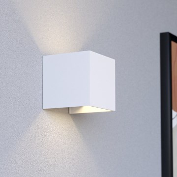 Eglo - Lampă de perete LED reîncărcabilă, dimmabilă, pentru exterior, cu senzor de mișcare și senzor de crepuscul, 2,2W/5V, IP44, alb