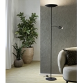 Eglo - Lampă de podea LED reglabilă, LED/26,5W/230V + LED/4W, neagră