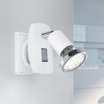 Eglo - Lampă LED pentru priză 1xGU10/2,8W/230V albă