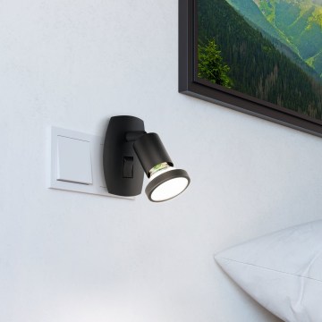 Eglo - Lampă LED pentru priză 1xGU10/4,5W/230V negru