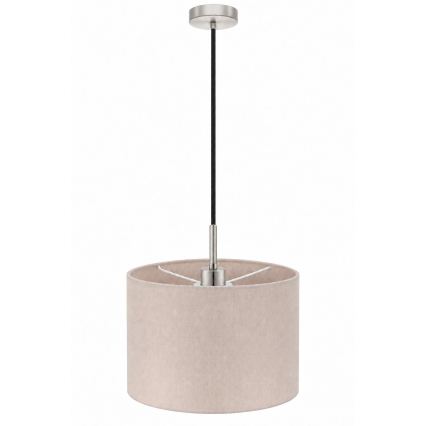 Eglo - Lampă suspendată LED pe cablu TUNJA 1xE27/60W/230V Ø 20 cm bej/negru